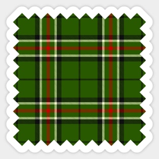 Green, Black, Red and White Tartan Sticker